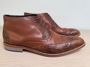Herenschoenen cognac croco/calfs (maat 43) beschikbaar voor biedingen