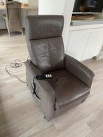 Lederen elektrische relaxzetel, Huis en Inrichting, Fauteuils, Ophalen, Gebruikt, 50 tot 75 cm, Leer