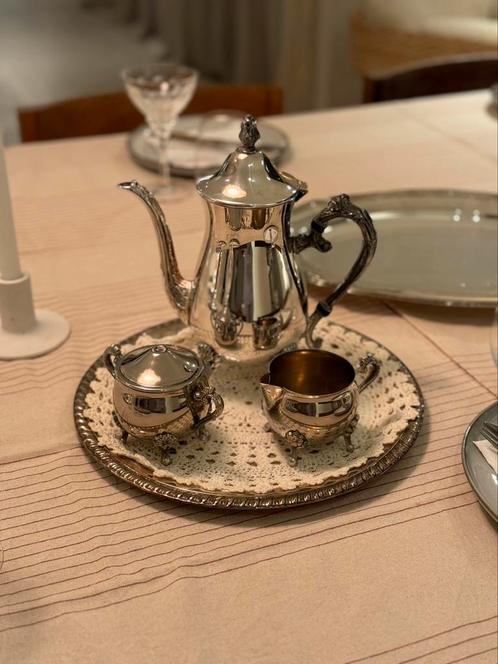 Service à thé et café en argent de Leonard en parfait état, Antiquités & Art, Antiquités | Argent & Or, Enlèvement ou Envoi