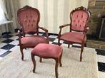 2 zetels met armleuningen en voetbank, Huis en Inrichting, Ophalen