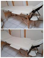 Massagetafel opklapbaar met 3 zones (beige), Ophalen, Zo goed als nieuw, Massagetafel