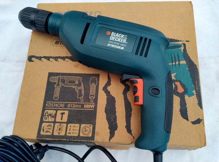 Klopboor Black & Dekker NIEUW in doos, Bricolage & Construction, Outillage | Foreuses, Neuf, Foreuse et Perceuse, Mécanisme de percussion