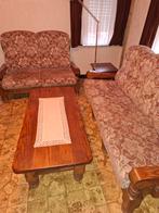 Eiken salon driezit, tweezit, éénzit en salontafel., Ophalen