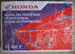 Manuel d'utilisation d'origine de la Honda XL 650 V Transalp, Envoi, Honda