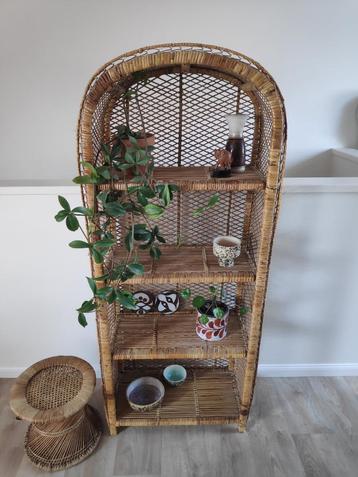 Vintage rotan kast – jaren 70 – boho/vintage/retro/MCM stijl beschikbaar voor biedingen