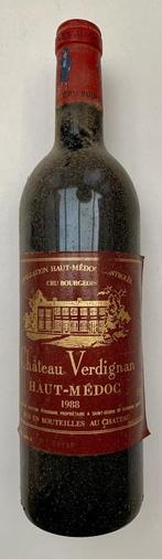 Oude wijn - 1988 - Château Verdignan - Haut-Médoc, Verzamelen, Wijnen, Rode wijn, Ophalen of Verzenden