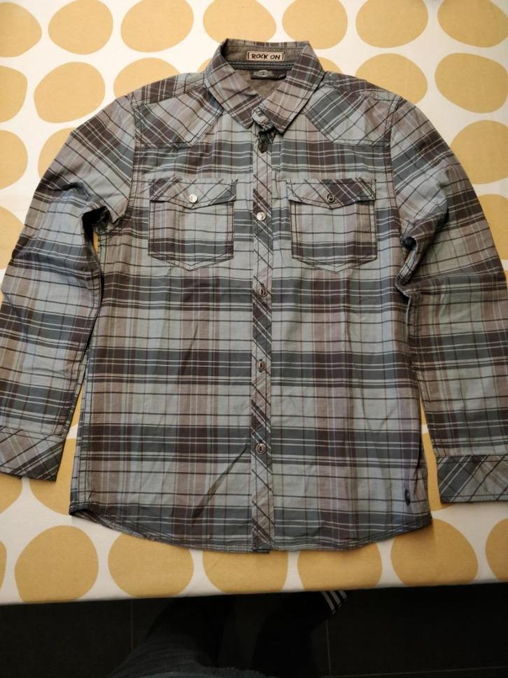 jongens hemd, Kinderen en Baby's, Kinderkleding | Maat 146, Zo goed als nieuw, Jongen, Overhemd of Blouse, Ophalen