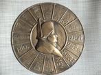 Antiek bronzen plaat NAPOLEON Bonaparte slag van WATERLOO, Ophalen of Verzenden