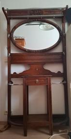 Antieke kapstok spiegel, Antiek en Kunst, Ophalen