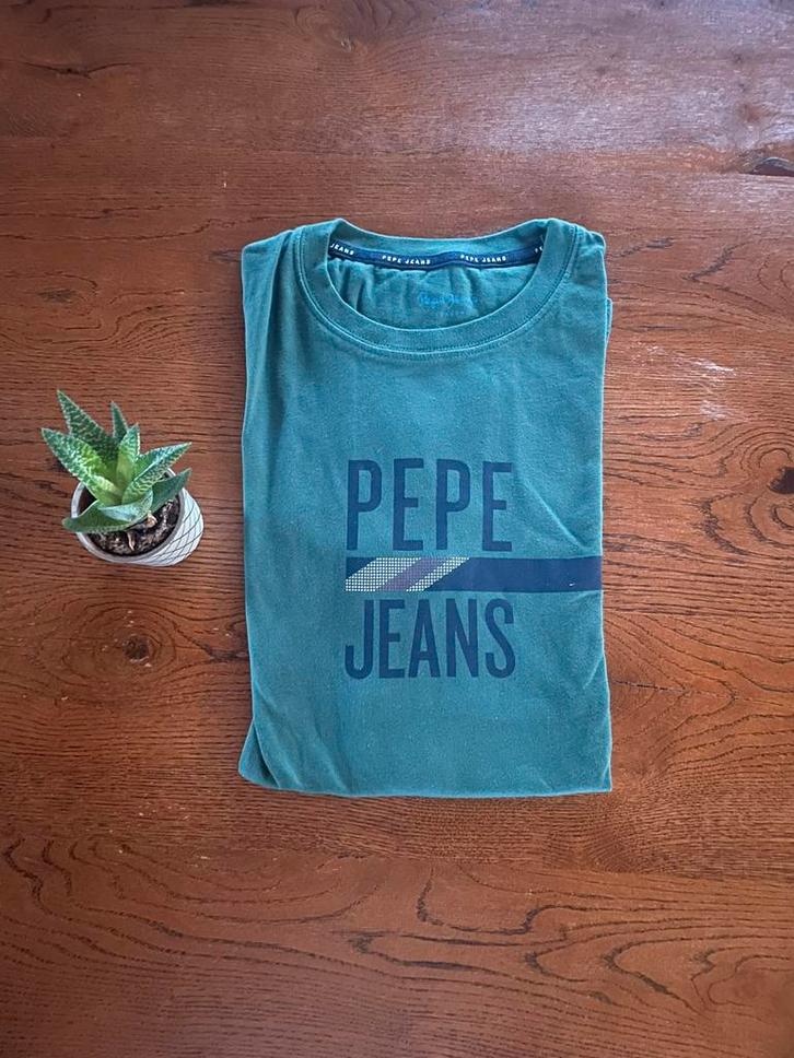 Pepe Jeans t-shirt, Kleding | Heren, T-shirts, Zo goed als nieuw, Maat 48/50 (M), Groen, Ophalen of Verzenden
