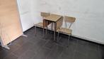 oude Formica vintage klaptafel bruin kleur ann, Ophalen of Verzenden, Zo goed als nieuw