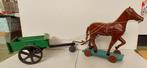 paard met kip kar handwerk in mooi originele staat, Antiek en Kunst, Ophalen of Verzenden