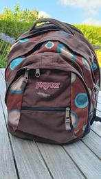 School rugzak, donkerbruin met blauwe noppen, Ophalen, Gebruikt