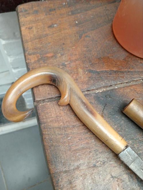 Oude wandelstok. Corne, Antiek en Kunst, Curiosa en Brocante