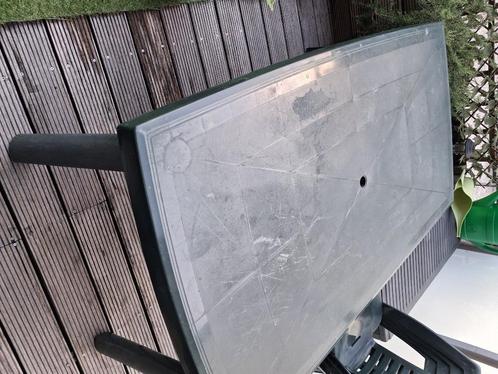 Tuintafel met 4 stoelen, Tuin en Terras, Tuinsets en Loungesets, Gebruikt, Tuinset, Kunststof, 4 zitplaatsen, Eettafel, Stoel