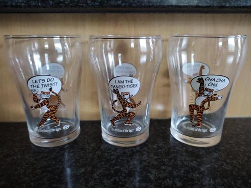 Vintage : 3 verres Esso (Tango le tigre - années '80)., Verzamelen, Merken en Reclamevoorwerpen, Nieuw, Gebruiksvoorwerp, Ophalen of Verzenden