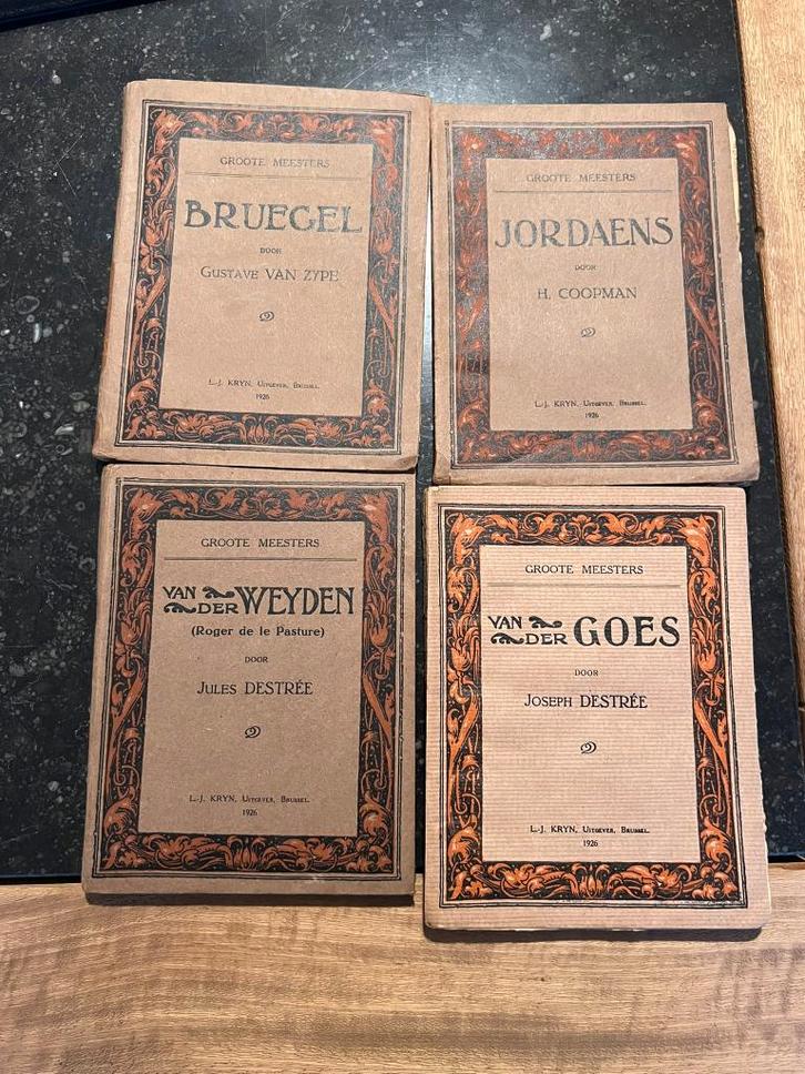 4 boekjes Groote Meesters: Jordaens & Van der Goes & Van der, Antiquités & Art, Antiquités | Livres & Manuscrits, Enlèvement ou Envoi