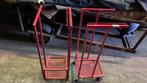 Rode metalen verrijdbare houders / statieven op wielen, Doe-het-zelf en Bouw, Transportwagens, Ophalen, Gebruikt, Overige typen