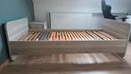 Één persoonsbed in heel goede staat, incl lattenbodem matras, Huis en Inrichting, Slaapkamer | Bedden, Ophalen, Grijs