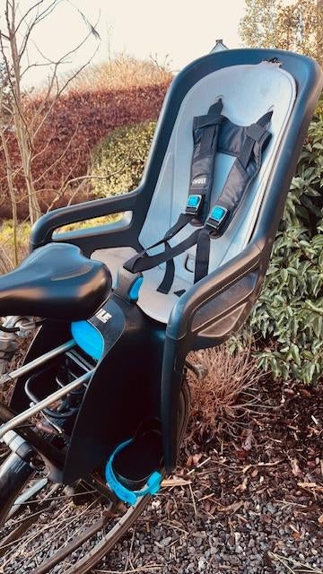 Thule fiets kinderstoeltje, Fietsen en Brommers, Fietsaccessoires | Fietsstoeltjes, Gebruikt, Achterzitje, 15 t/m 36 kg, Voetsteuntjes