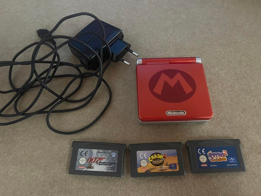 Gameboy advance sp mario met games, Ophalen, Zo goed als nieuw, Met games