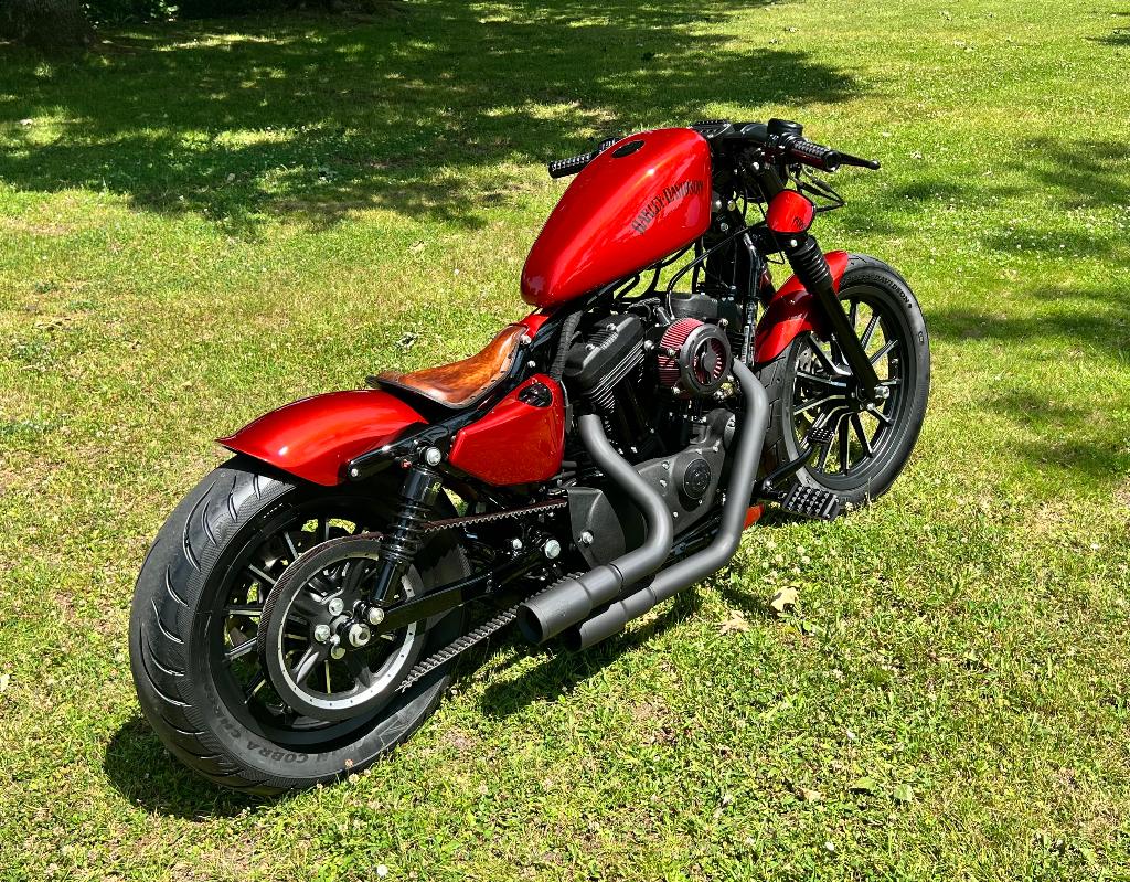 Harley Sportster Iron Bobber 883xl 2013 1200kms Candy Orange, Motoren, Motoren | Harley-Davidson, Particulier, 2 cilinders, ABS