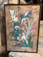 Mexicaans Amate boomschilderij in kader, Antiek en Kunst, Ophalen