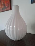 witte vaas, Moins de 50 cm, Comme neuf, Verre, Enlèvement