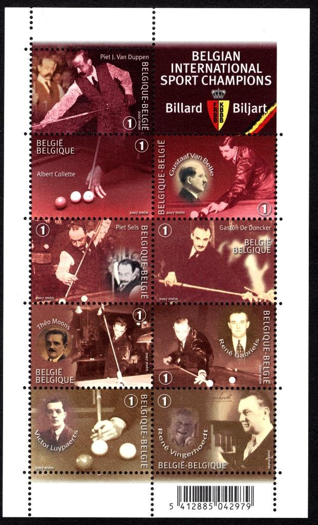 BL149 MNH 2007 - Biljarters van voor de 2de Wereldoorlog, Ophalen of Verzenden, Postfris, Postfris