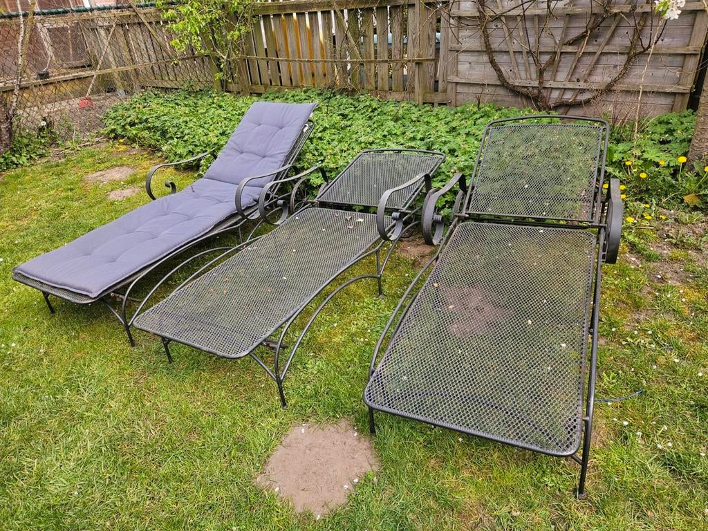 chaises longues, Jardin & Terrasse, Chaises longues, Enlèvement, Métal, Réglable