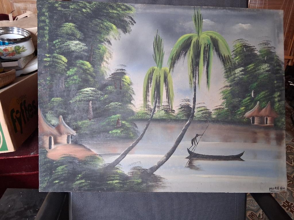 Afrikaanse schilderkunst, Antiek en Kunst, Kunst | Schilderijen | Modern, Ophalen