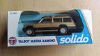 TALBOT MATRA RANCHO, SOLIDE, neuf et en boîte !, Enlèvement ou Envoi, Neuf, Voiture, Solido