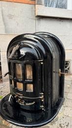 Poêle ancien FOBRUX – fonte émaillée noire – style Art Déco, Maison & Meubles, Enlèvement, Utilisé, Poêle à charbon