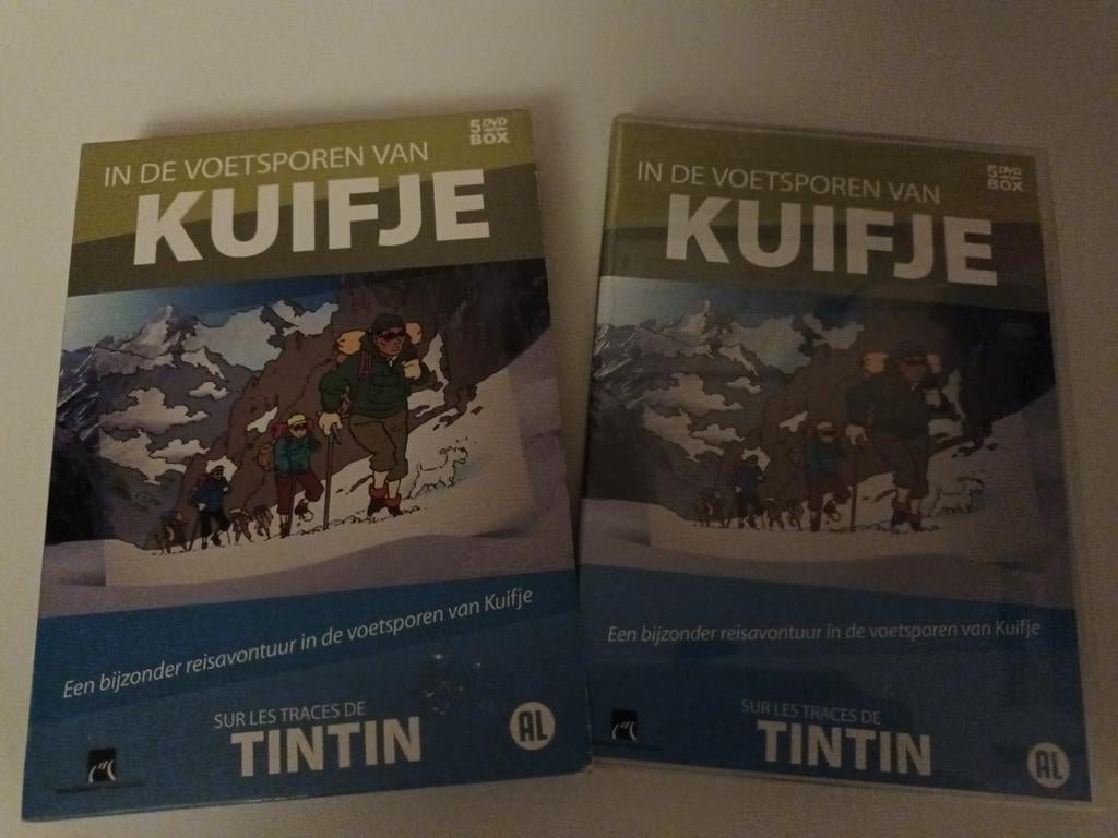 Dvd box in de voetsporen van Kuifje, Ophalen of Verzenden