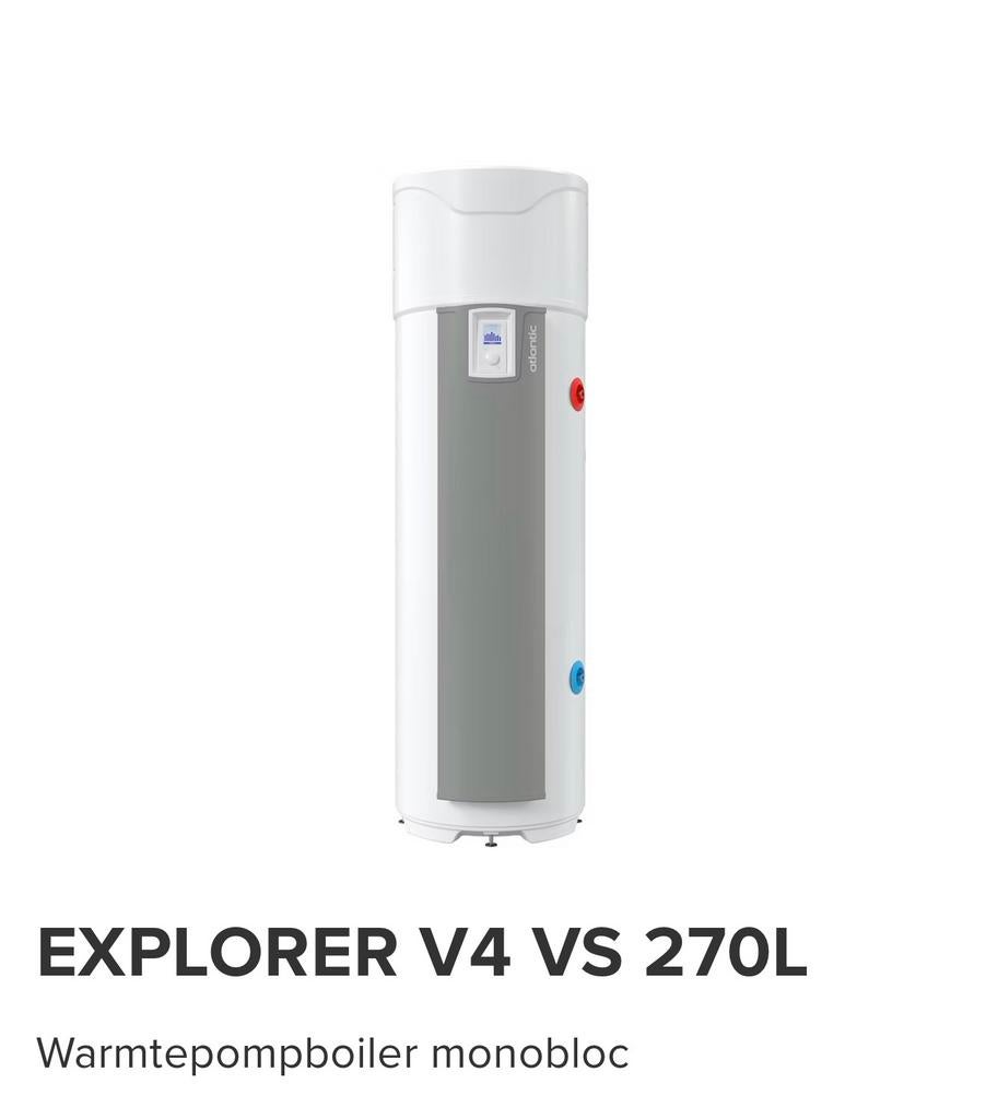 Atlantic explorer V4 270L warmtepompboiler, Bricolage & Construction, Chauffe-eau & Boilers, Neuf, Boiler, 100 litres ou plus