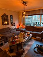 Mooi salon 2 x 2,5 zit in bruine stof, Ophalen, Zo goed als nieuw, Stof