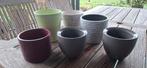 Bloempotten. 6 stuks samen voor 7 euro, Moins de 25 cm, Poterie, Comme neuf, Enlèvement
