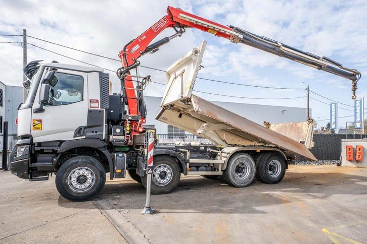 Renault C460 + CIF+ FASSI F195 /3xhydr. (bj 2017), Auto's, Vrachtwagens, Bedrijf, Te koop, Airconditioning, Elektrische ramen