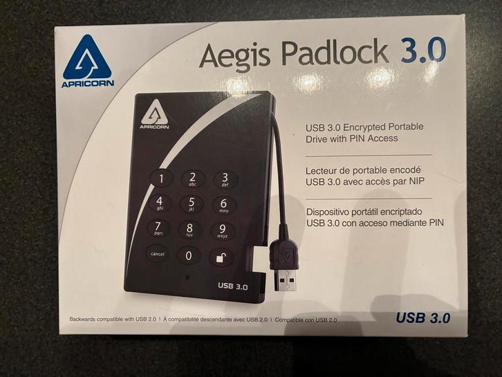 Disque dur externe encryptage neuf (valeur 254€), Computers en Software, Harde schijven, Zo goed als nieuw, Extern, USB, Ophalen of Verzenden