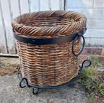 Porte bûches ou grand cache pot osier, Osier, Rond, Enlèvement, Panier