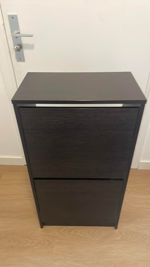 BISSA Schoenenkast – Zwartbruin – 2 vakken – 49x28x93 cm, Ophalen, Zo goed als nieuw