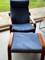 Fauteuil relax IKEA Poang et repose-pieds, 75 à 100 cm, Enlèvement, Utilisé, 50 à 75 cm