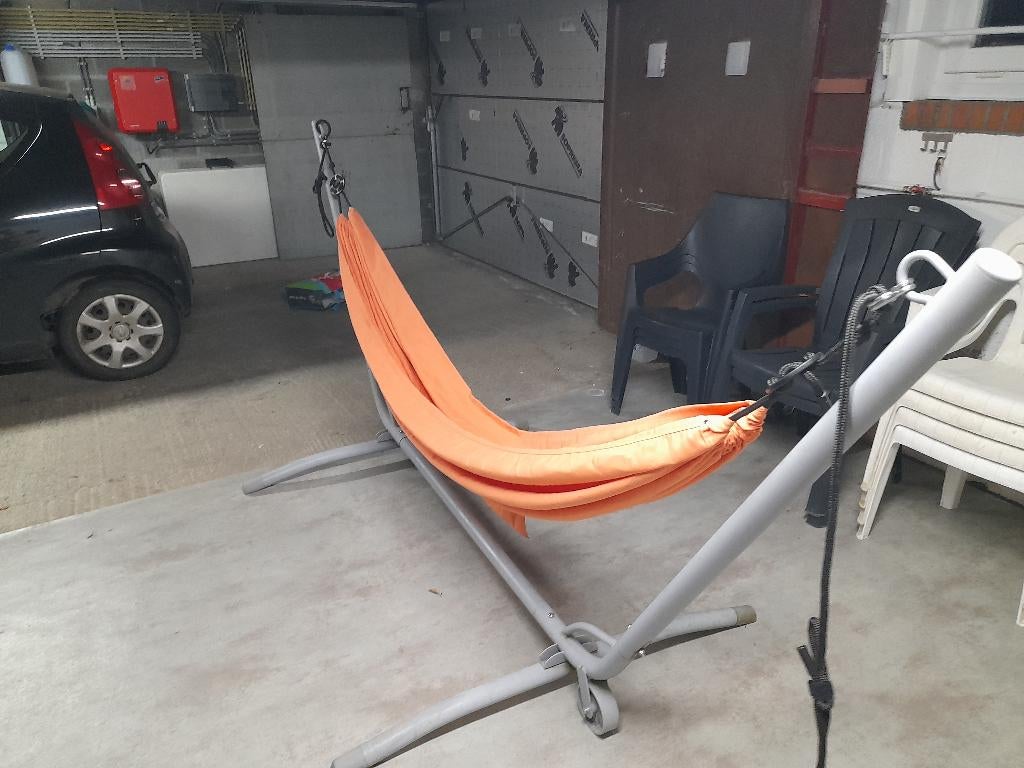 IKEA hangmat - GWEM + RISO, Tuin en Terras, Hangmatten, Gebruikt, Eenpersoons, Met standaard, Binnen, Buiten, Ophalen