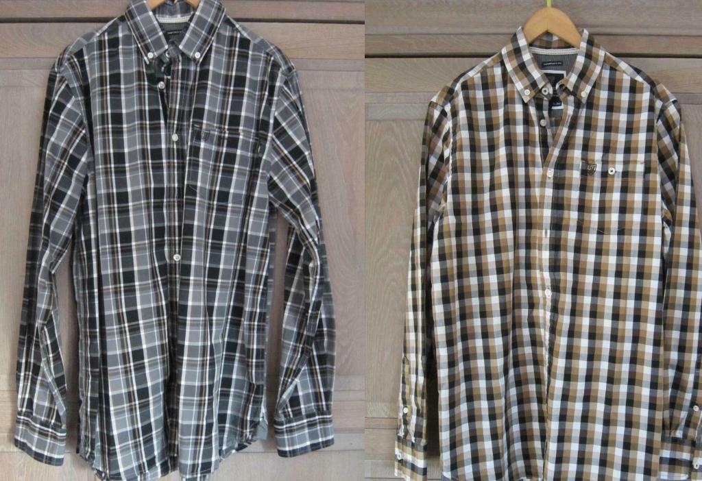 2 chemises à carreaux, petites (2=5€), Garçon, Enlèvement ou Envoi, Tim Moore, Chemise ou Chemisier