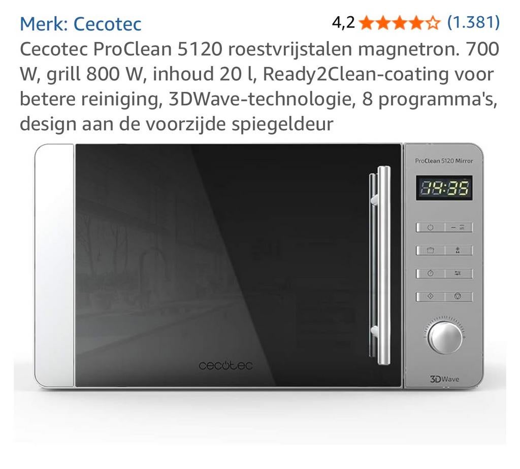 Microgolven zilver, Elektronische apparatuur, Microgolfovens, Ophalen, Microgolfoven, Zo goed als nieuw, Draaiplateau