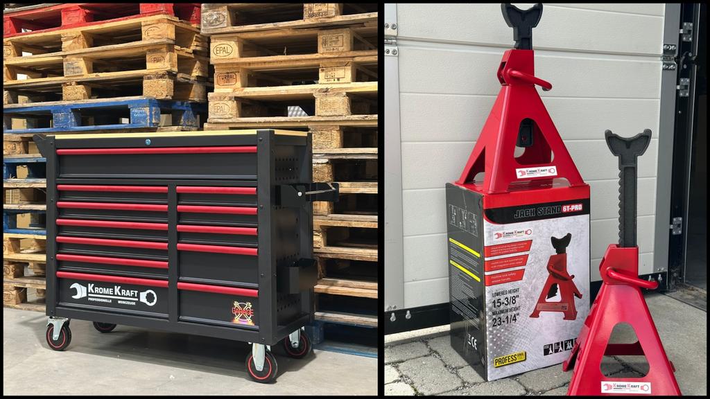 XXL Gereedschapskar 12 Laden Leeg + Assteun 6 Ton Set van 2, Ophalen, Nieuw