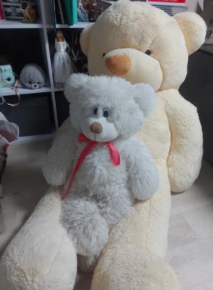 2 teddyberen te koop groot en wit 170 cm, Ophalen of Verzenden, Wit