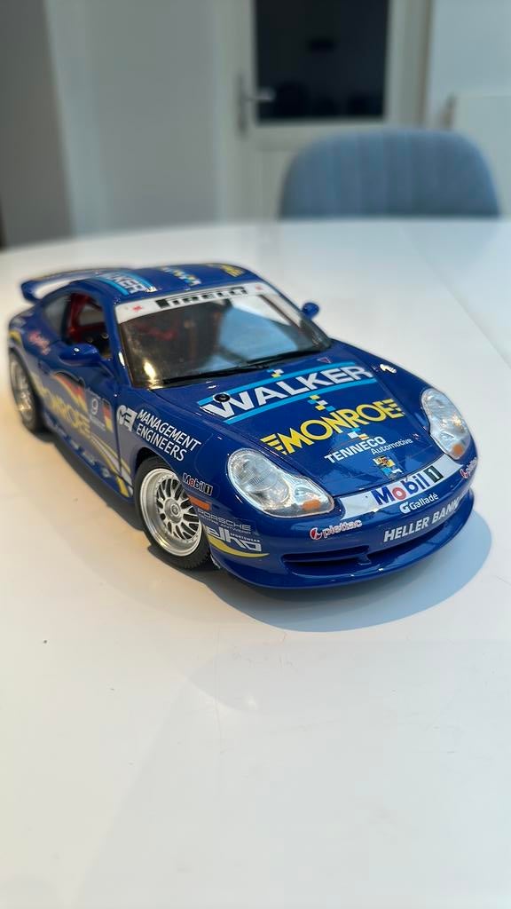 PORSCHE 911 GT3 (996) SUPERCUP 1/18, Ophalen of Verzenden, Zo goed als nieuw, Auto, Burago
