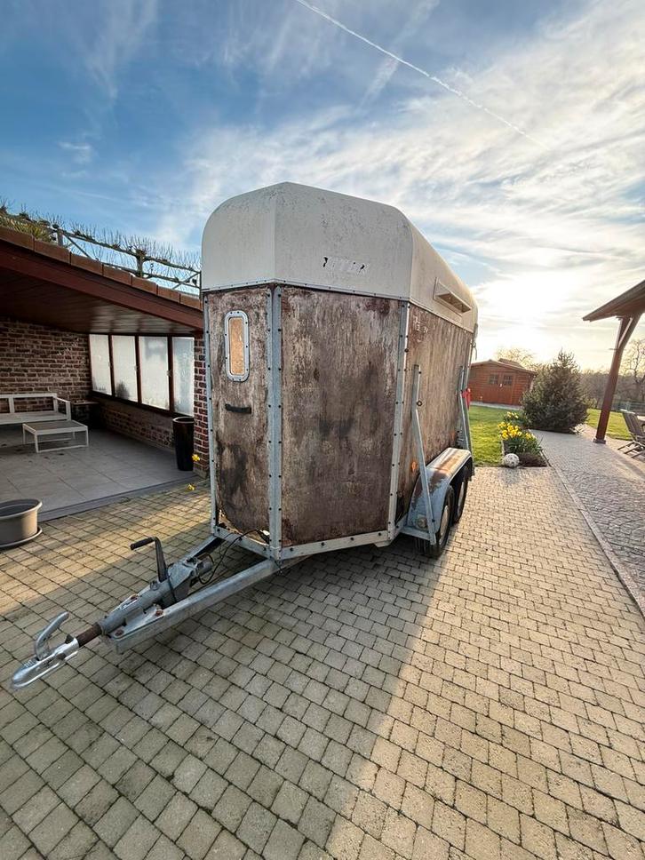 Paardentrailer, Animaux & Accessoires, Chevaux & Poneys | Semi-remorques & Remorques, Utilisé, Remorque 2 chevaux, Bois, Enlèvement