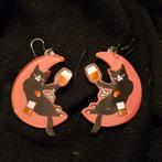 Kat met wijn oorbellen, Ophalen of Verzenden, Nieuw, Overige materialen, Hangers